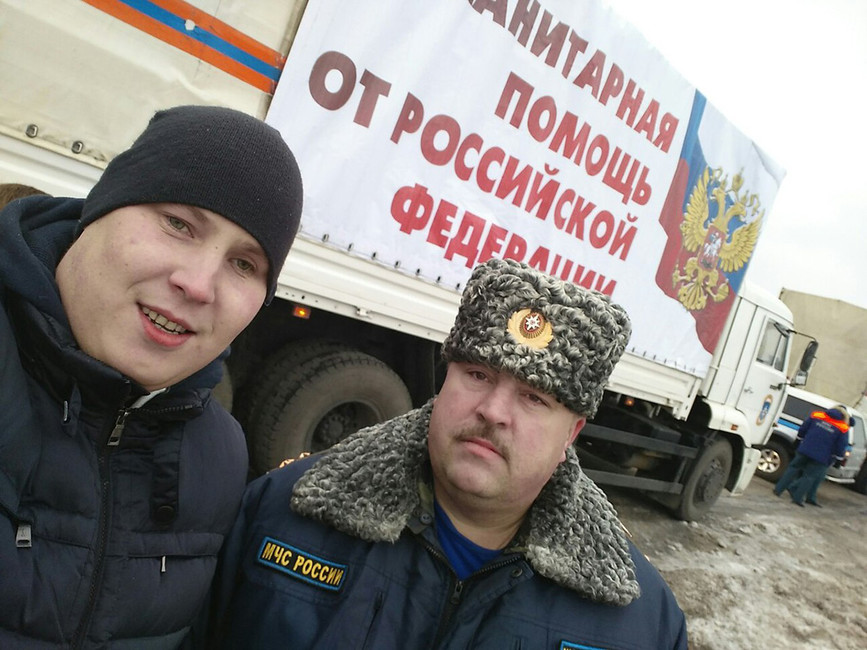 Представитель «Землячества Донбасса» в Липецке Сергей Черезов (слева). Источник: myrotvorets.center