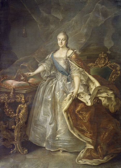 Екатерина II. Художник: И.П. Аргунов