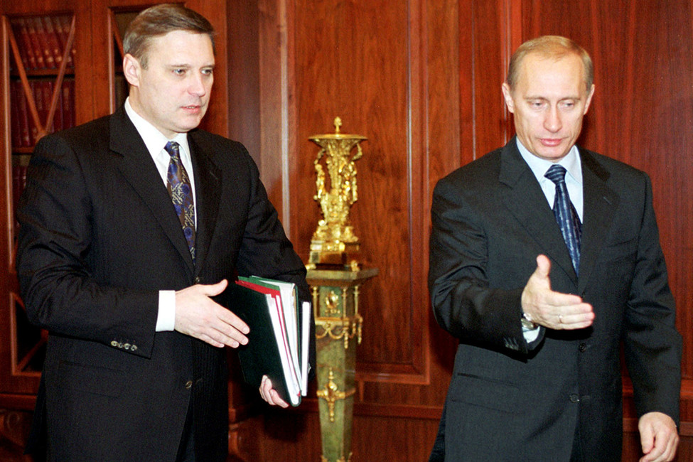 Премьер-министр Михаил Касьянов и президент России Владимир Путин, 2000 год. Фото: Reuters
