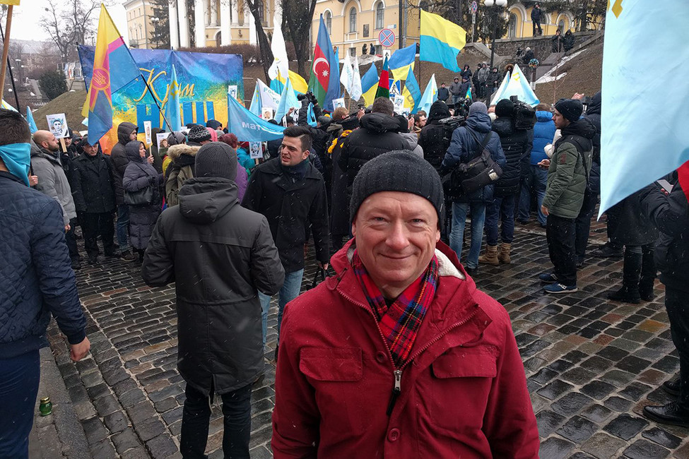 Михаил Савва на шествии в Киеве. Фото: личная страница в Facebook
