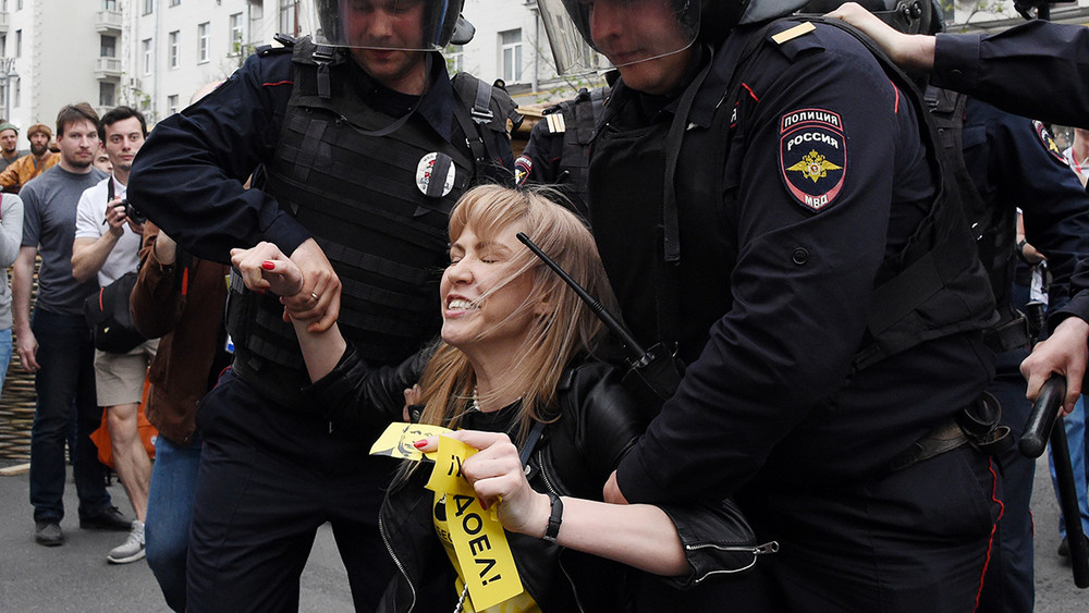Марию Баронову задержали на антикоррупционном митинге в Москве