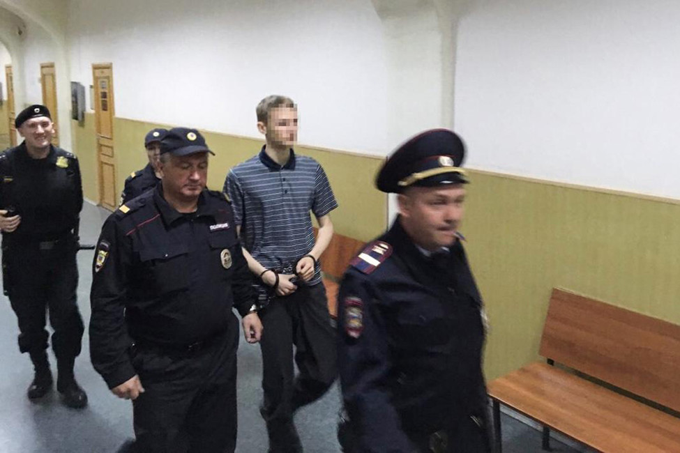 Михаил Галяшкин в здании Басманного районного суда , 14 июня 2017 года. Фото: Сергей Смирнов / Медиазона