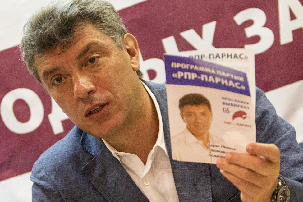 Борис Немцов во время презентации предвыбой программы РПР-ПАРНАС в Ярославле, 2013 год. Фото: Сергей Метелица / ТАСС