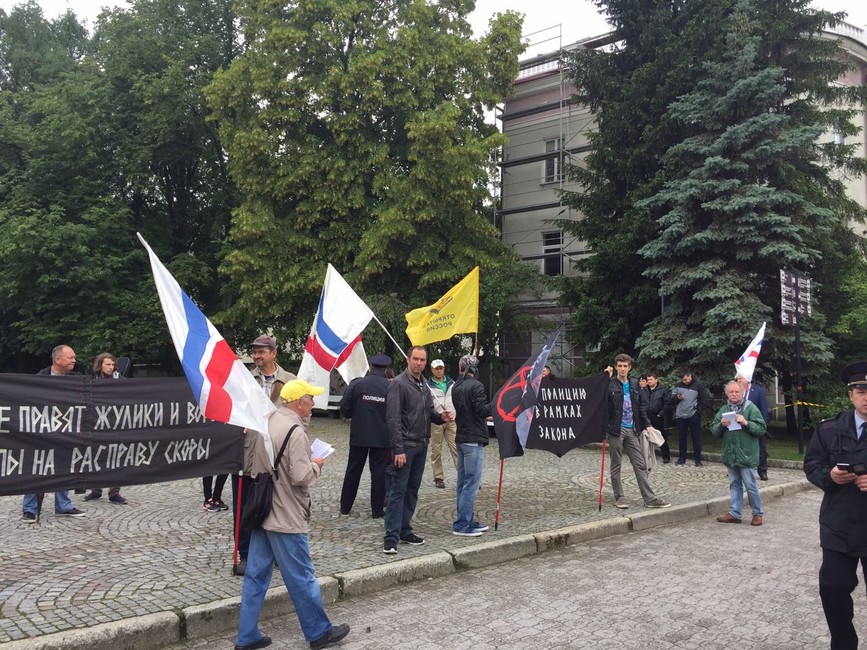 В Калининграде на пикете против презумпции правоты полиции задержали трех членов движения «Открытая Россия»