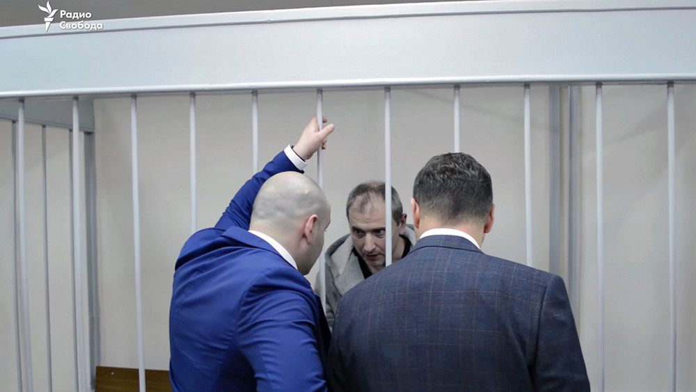 Лидер группировки хакеров «Шалтай-Болтай» Владимир Аникеев (Льюис) в Лефортовском суде. Фото: Радио Свобода