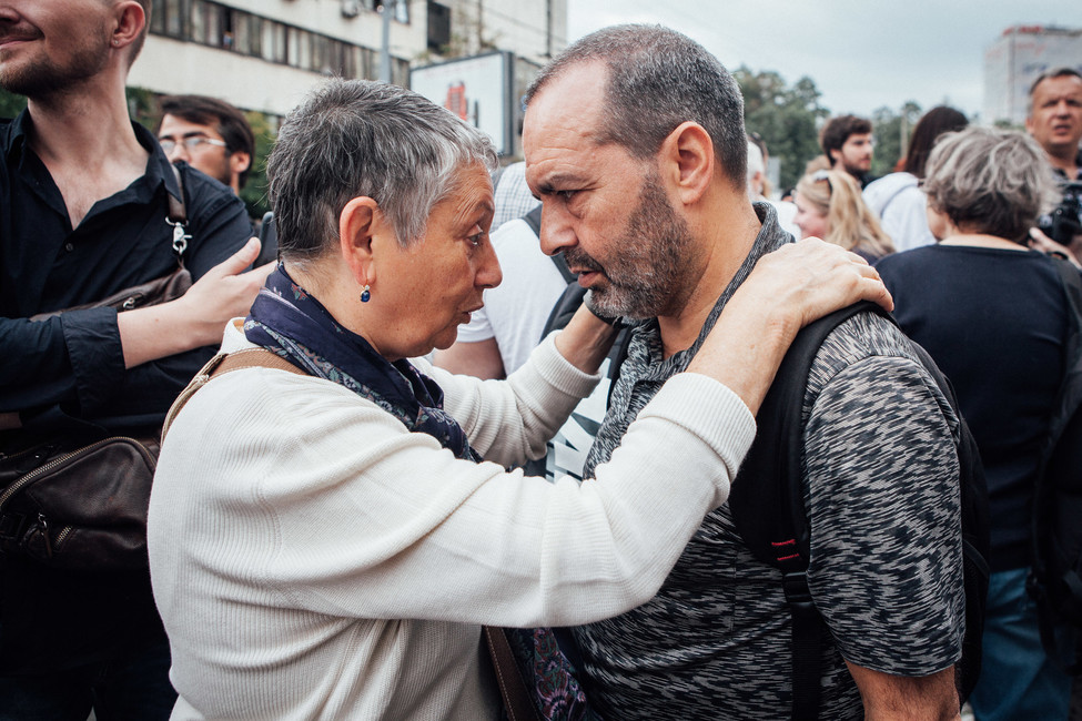 Писательница Людмила Улицкая и писатель и журналист Виктор Шендерович