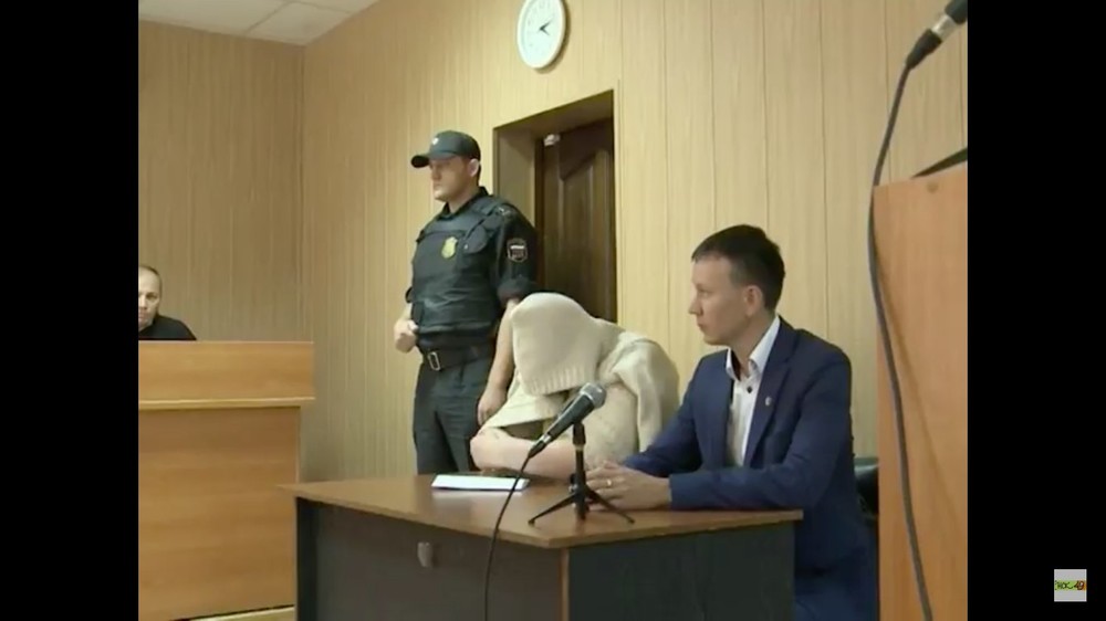 Валерия Старостенко в суде. Кадр из репортажа телеканала НСК 49