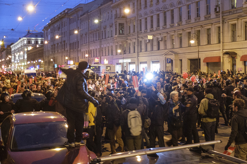Акция сторонников Алексей Навального в Санкт-Петербурге, 7 октября 2017 года. Фото: Савва Приходько