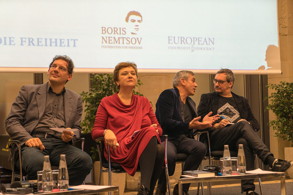 Елена Панфилова во время Форума Бориса Немцова. Фото: Boris Nemtsov Foundation for Freedom / Facebook